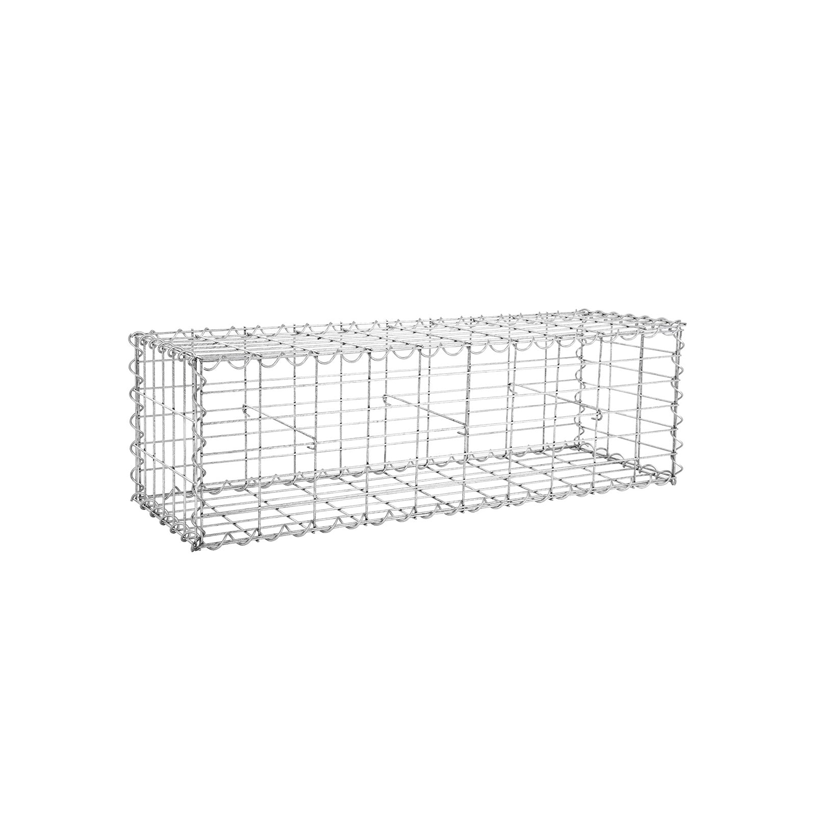 Schanskorf - Gabion Garden Wall - für Steine - 100 x 30 x 30 cm - Silber
