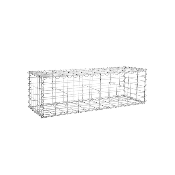 Schanskorf - Gabion Garden Wall - für Steine - 100 x 30 x 30 cm - Silber