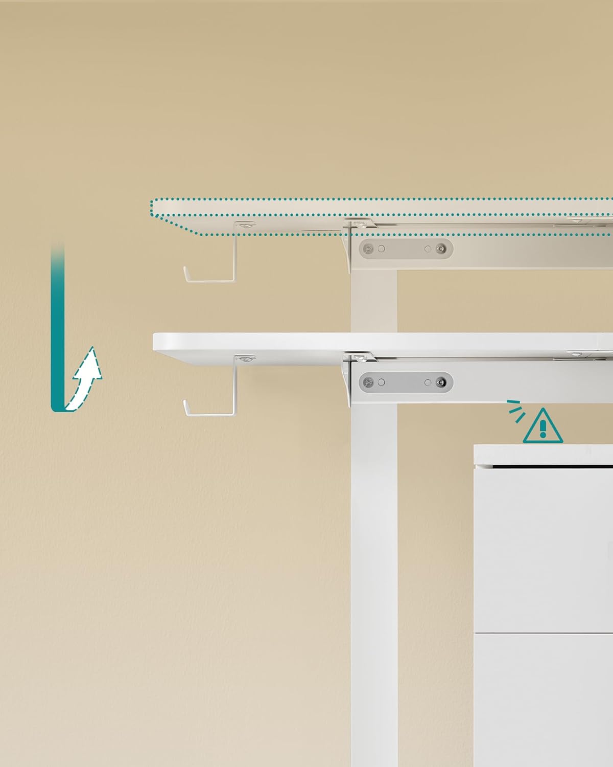 Elektrischer Schreibtisch - Höhe einstellbar - Mehrere Positionen