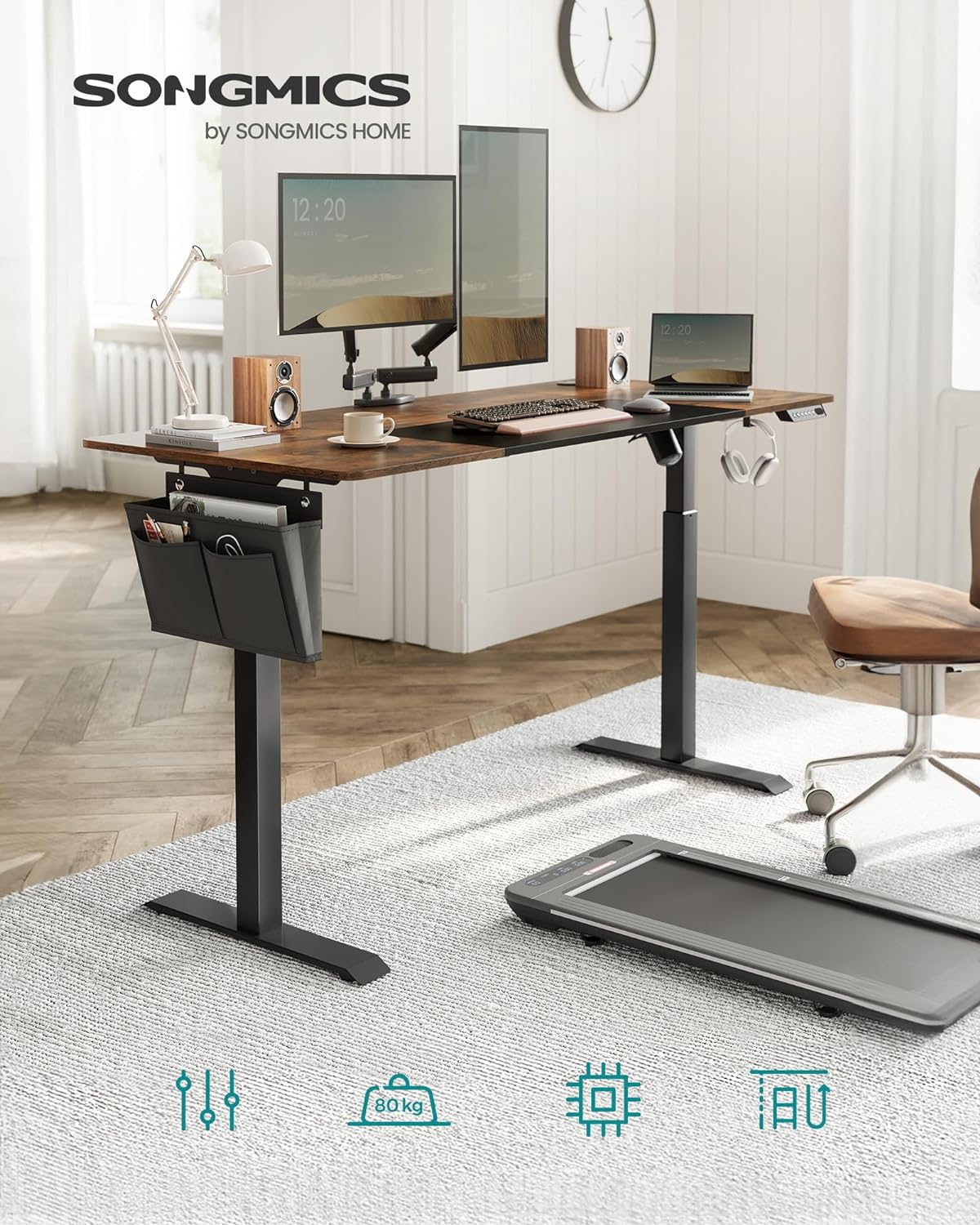 Höhenverstellbarer Schreibtisch - 70 x 160 cm
