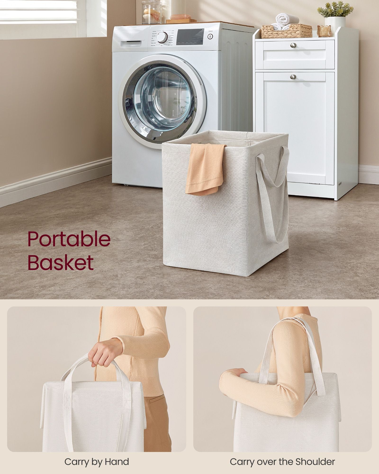 Badezimmerschrank - mit Wäschereikorb - 40 × 40 × 80,2 cm