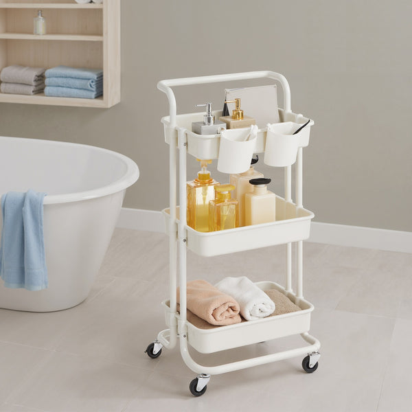 3-layerer Trolley, Servierwagen, Küchenwagen mit Griff