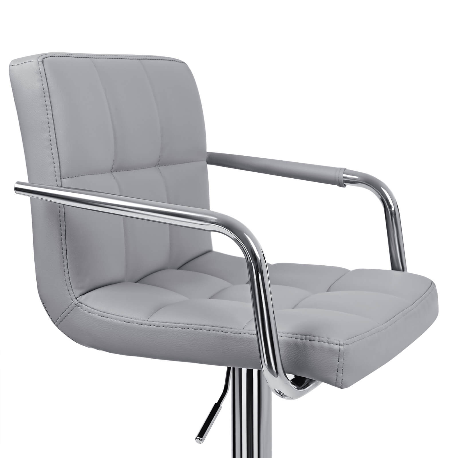 Barhocker - 2 - mit Armlehnen - grau