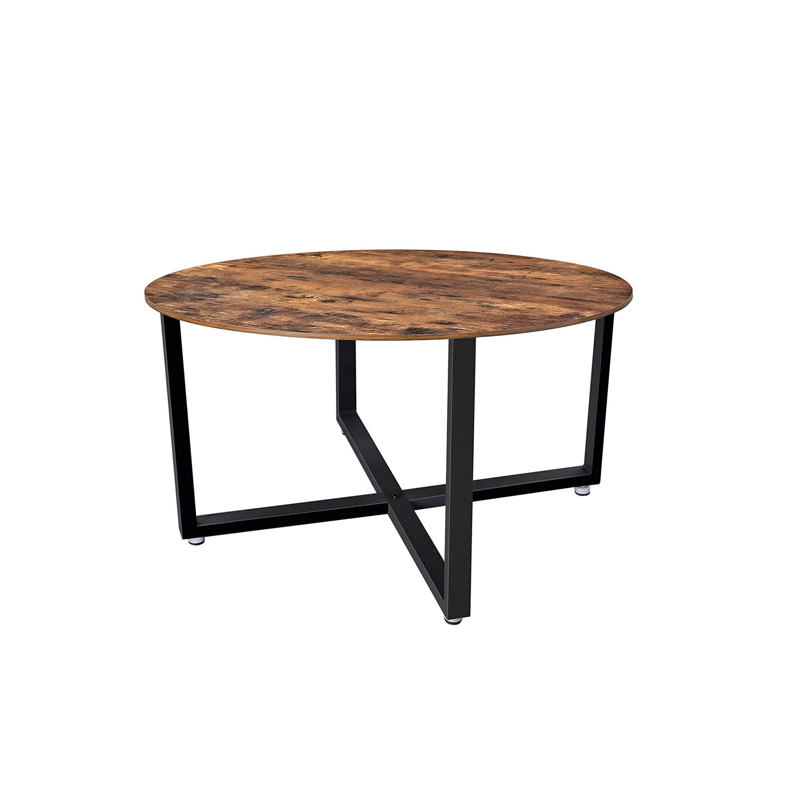 Couchtisch - Banktisch - Runde - Stahlrahmen - Brown
