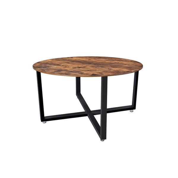 Couchtisch - Banktisch - Runde - Stahlrahmen - Brown