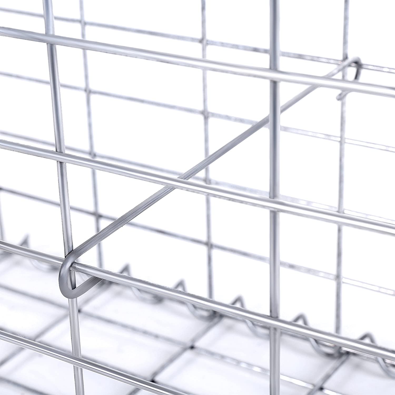 Schanskorf - Gabion aus Metallnetz - 100 x 95 x 30 cm - Silber