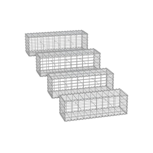 Schans Körbe - Set von 4 - 5 x 10 cm Maaswoodte - Silber