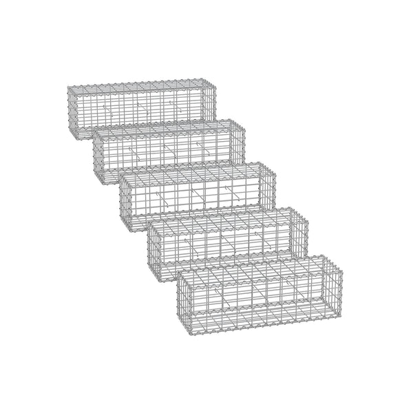 Schans Körbe - Set von 5 - 5 x 10 cm Maaswoodte - Silber