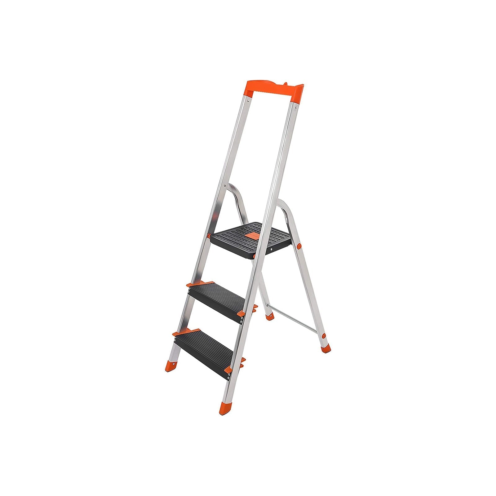 Leiter - 3 Stufen - Aluminium - Anti -Slip -Füße - Ladungskapazität 150 kg