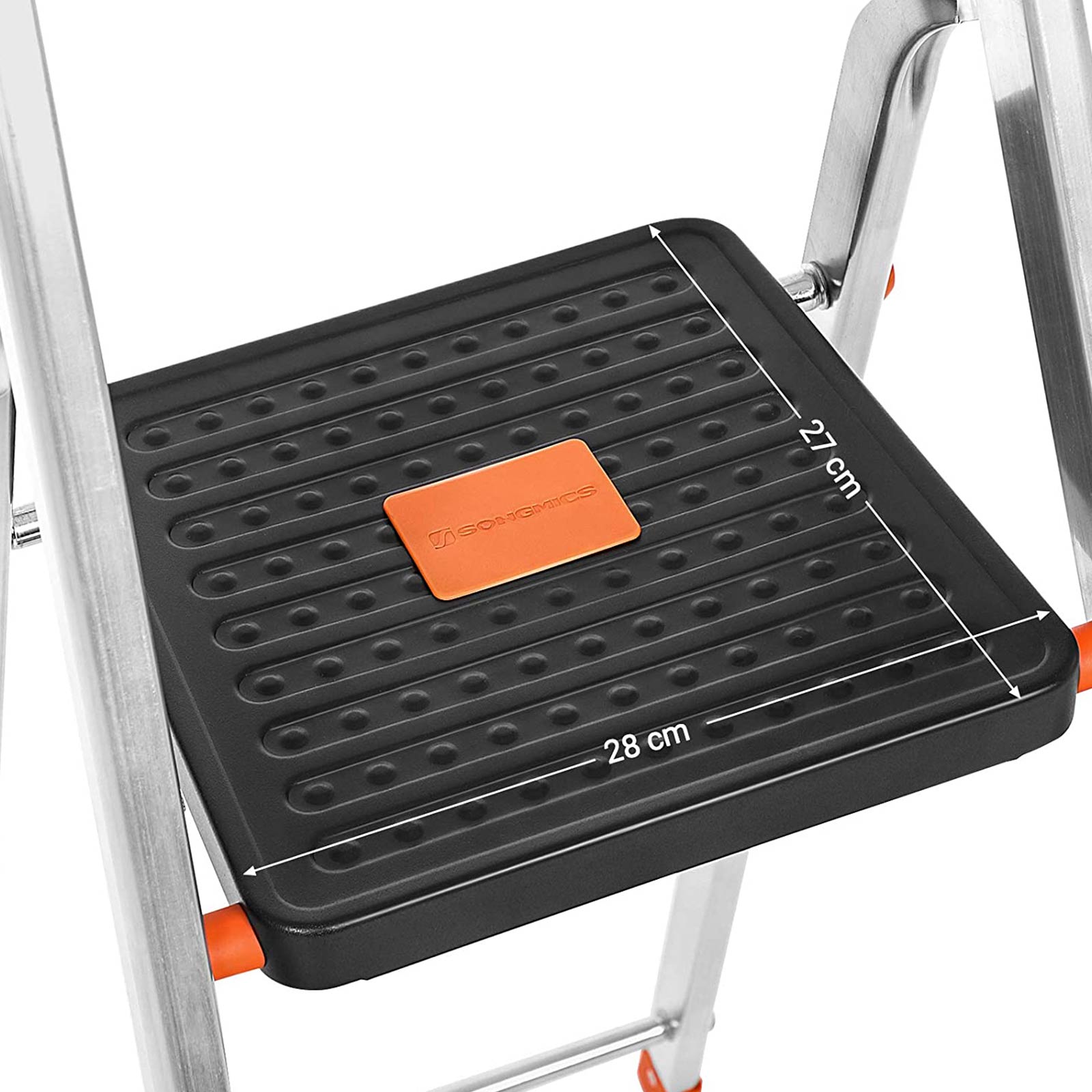 Leiter - 3 Stufen - Aluminium - Anti -Slip -Füße - Ladungskapazität 150 kg