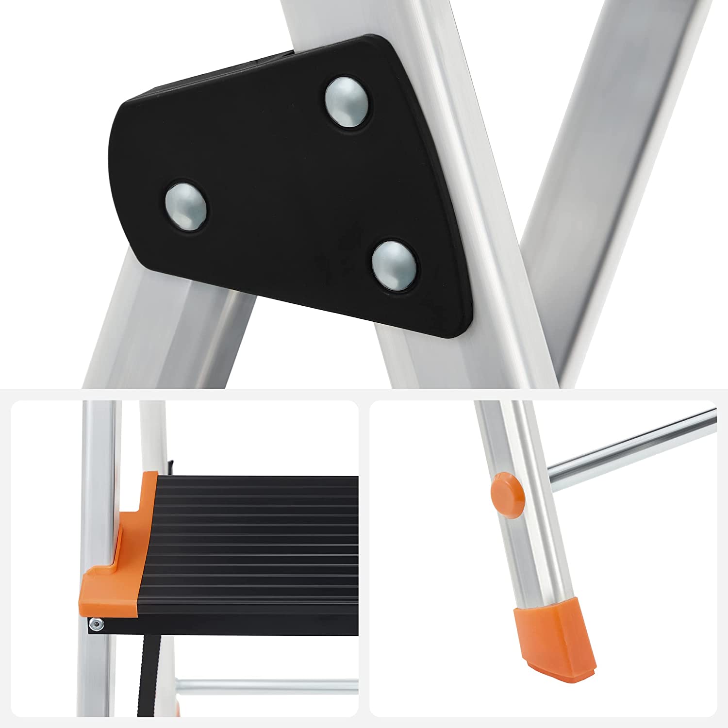 Treppenlade - faltbar - 5 Schritte - Aluminium - bis zu 150 kg