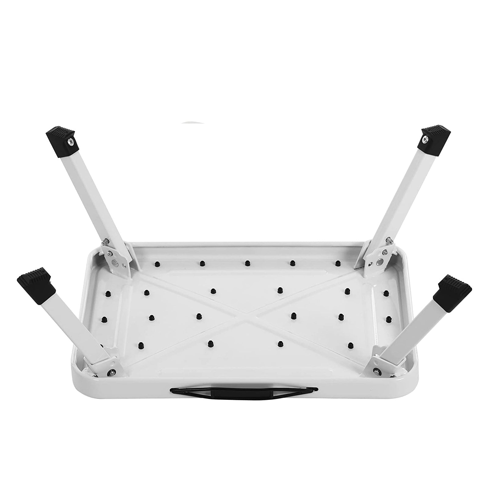 Faltbare Treppe - mit Nicht -Slip -Matte - bis zu 150 kg - weiß