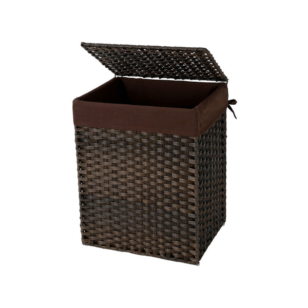 Wäschereikorb - Polyrotaner - 90 l - Brown