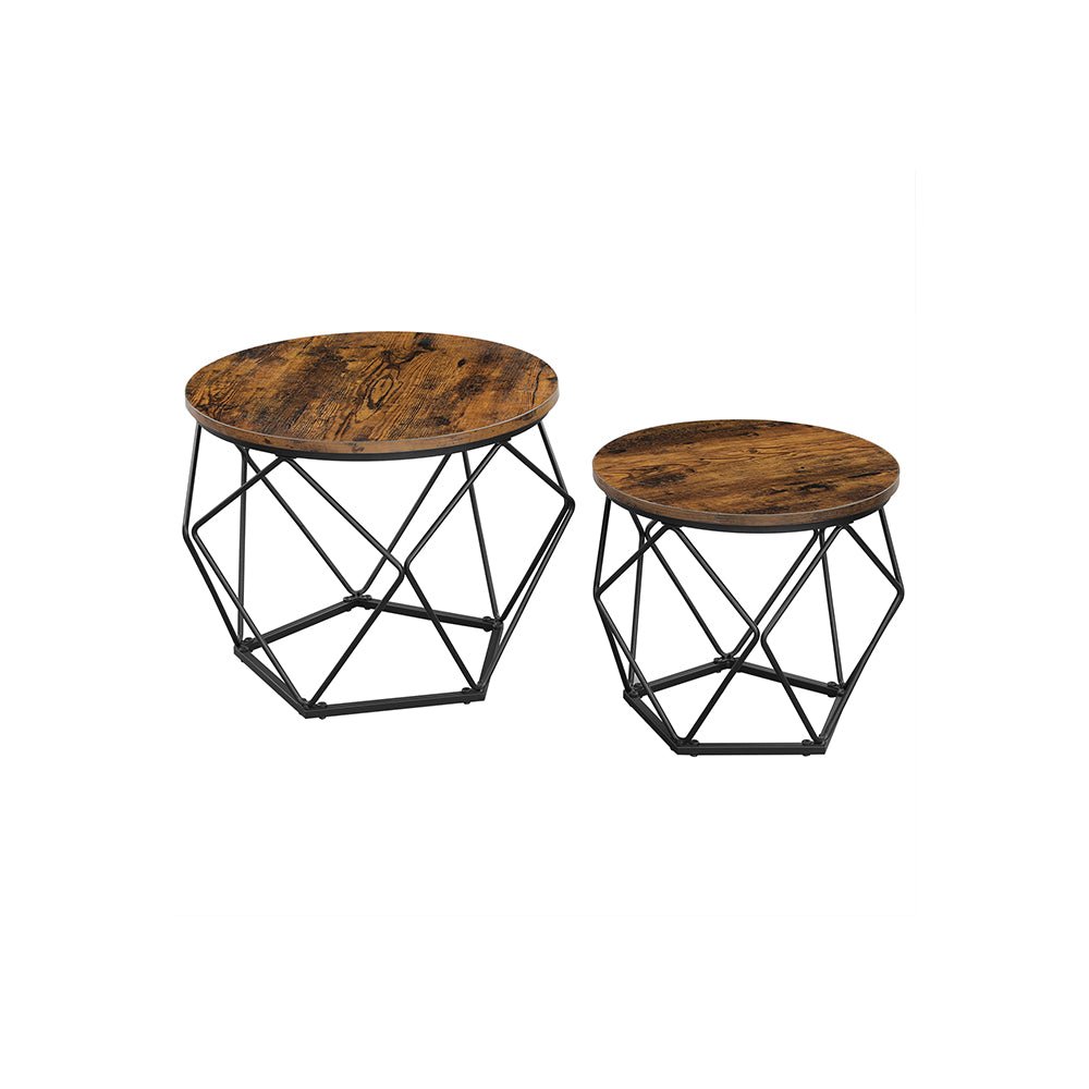 Kaffeetische - 2 - Industrial - Vintage Brown/Schwarz