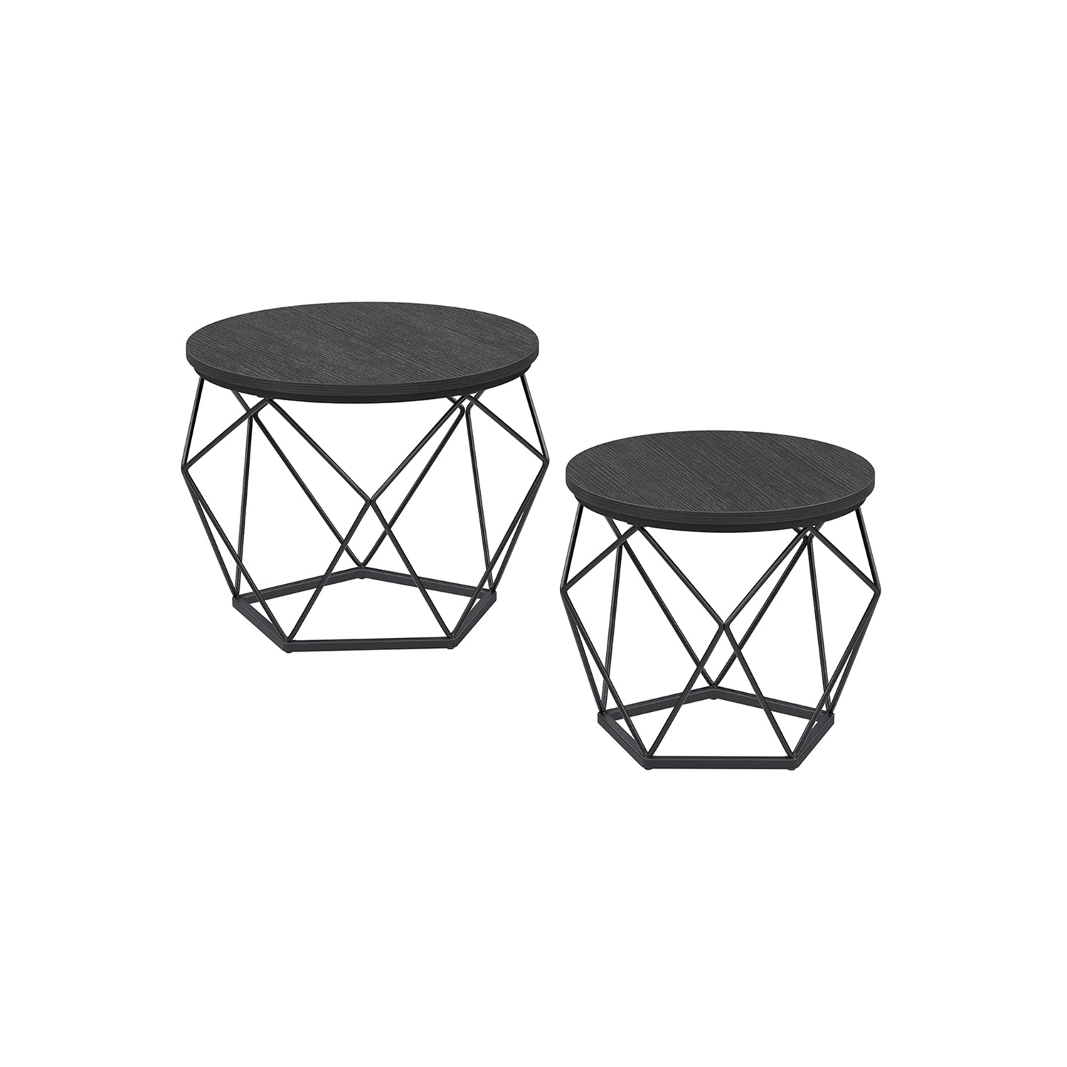 Kaffeetische - 2 - Industrial - Vintage Brown/Schwarz