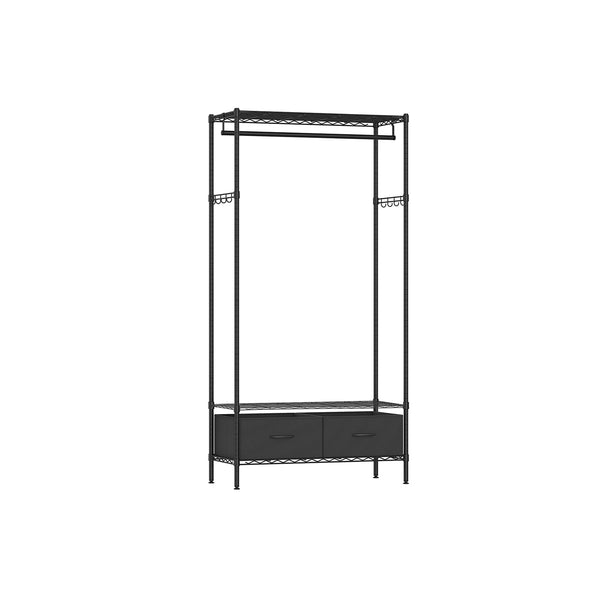 Kleidungsständer mit 2 Schubladen Tinte -Black