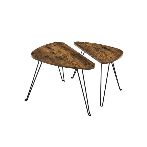 Seitentische - 2 - Couchtisch - Industrielles Design - Brown/Schwarz