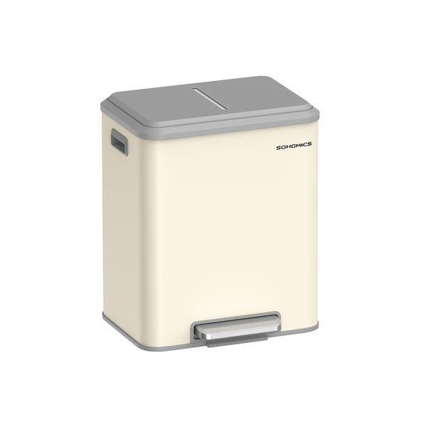 2 Fächer zum Recycling und Restabfällen, Sand Beige