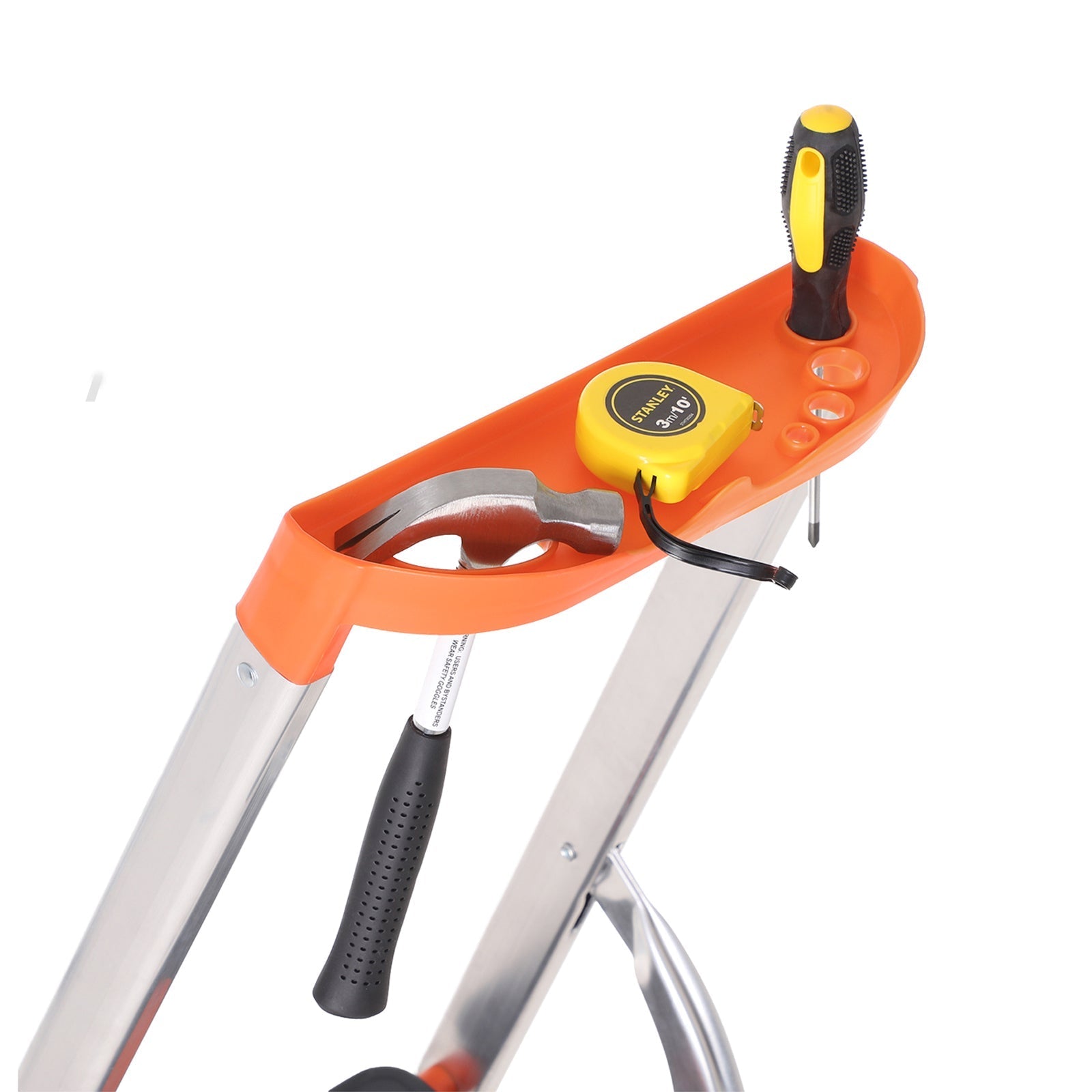 Leiter - Aluminiumleiter - 12 cm breite Schritte - faltbar - Anti -Slip - bis zu 150 kg