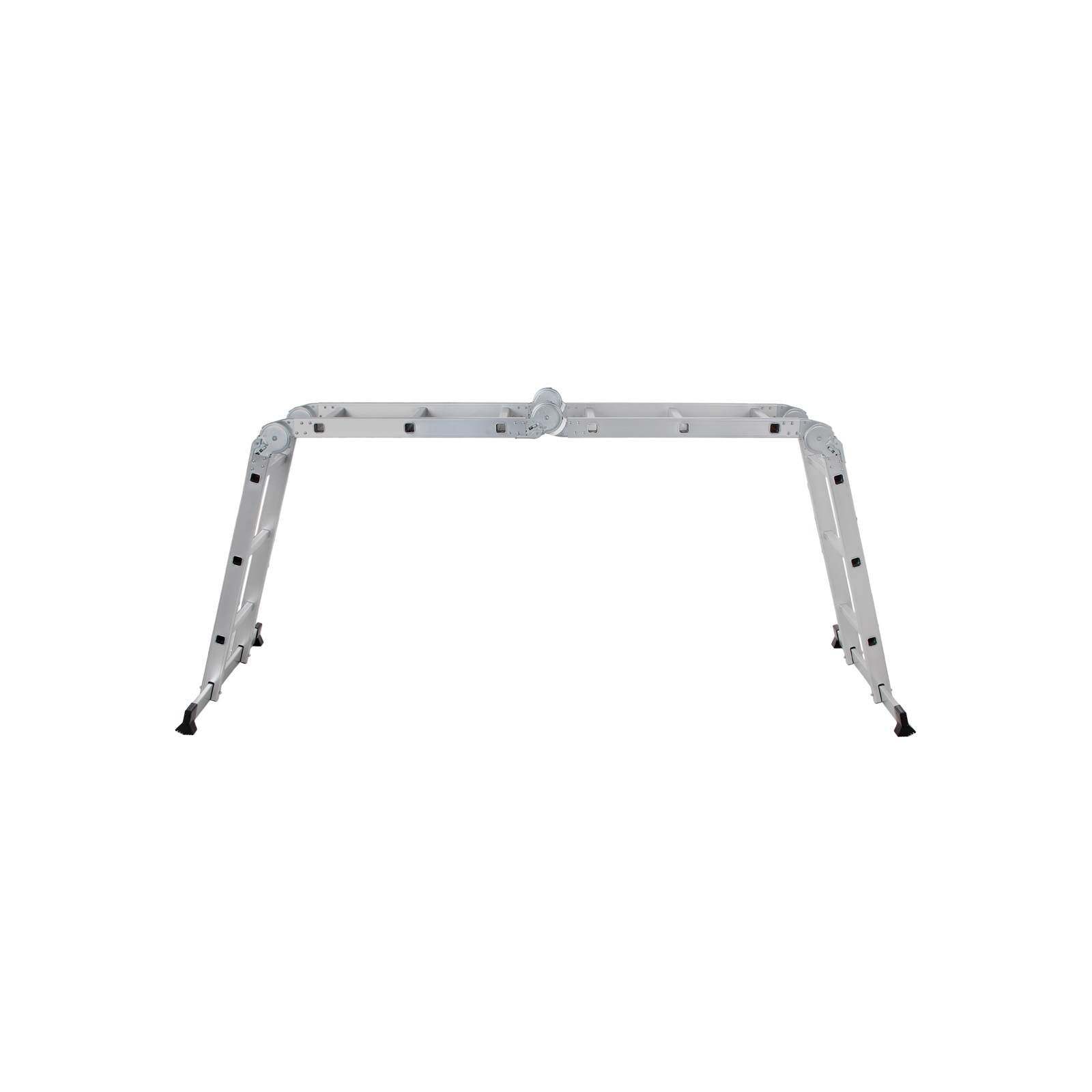 Multifunktionale Leiter - Aluminium - mit 2 Metallplatten - faltbar - 150 kg - Silber