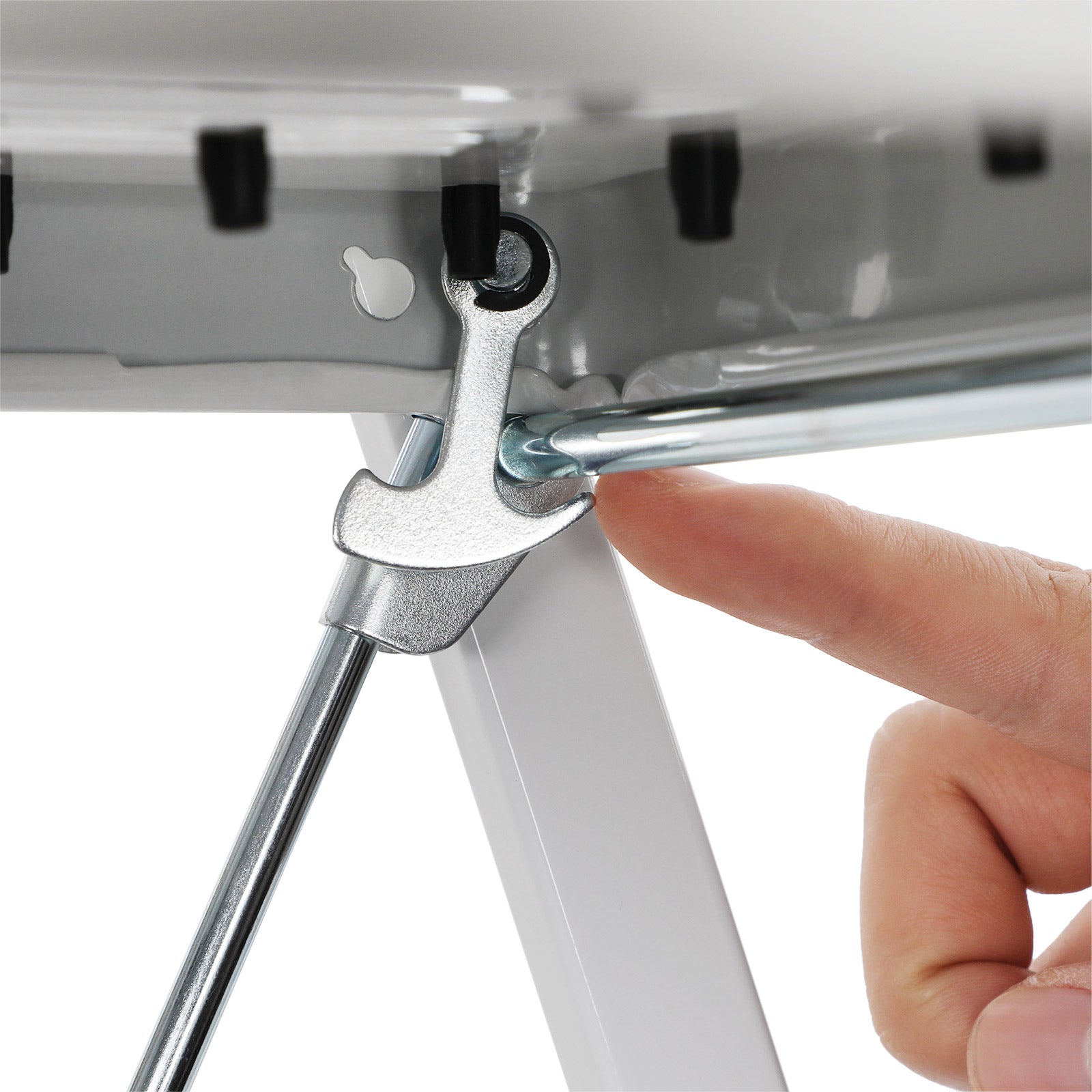 Treppenladder - 2 Stufen - Stiefhocker - Metall - Grau