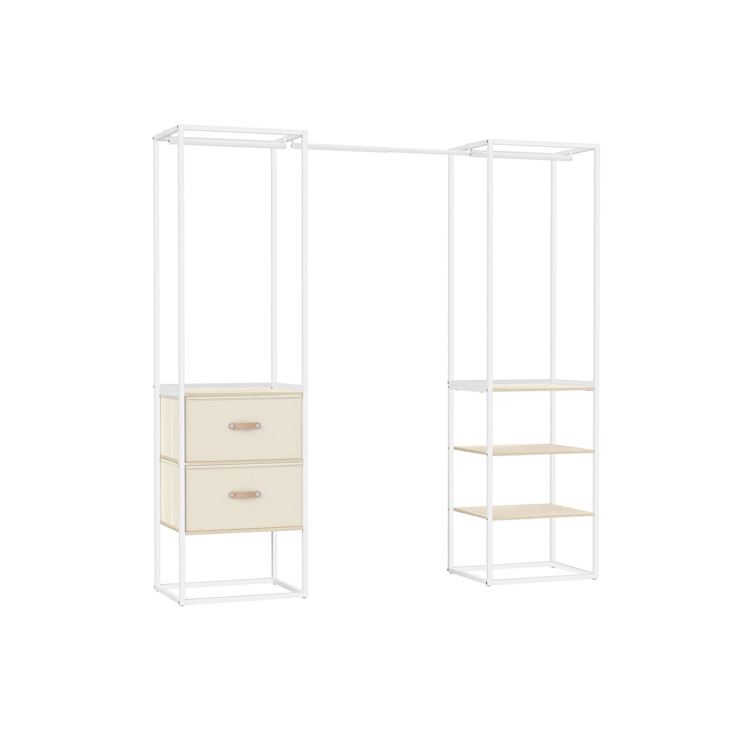 Kleidungsständer - mit 2 Schubladen - Natural Beige