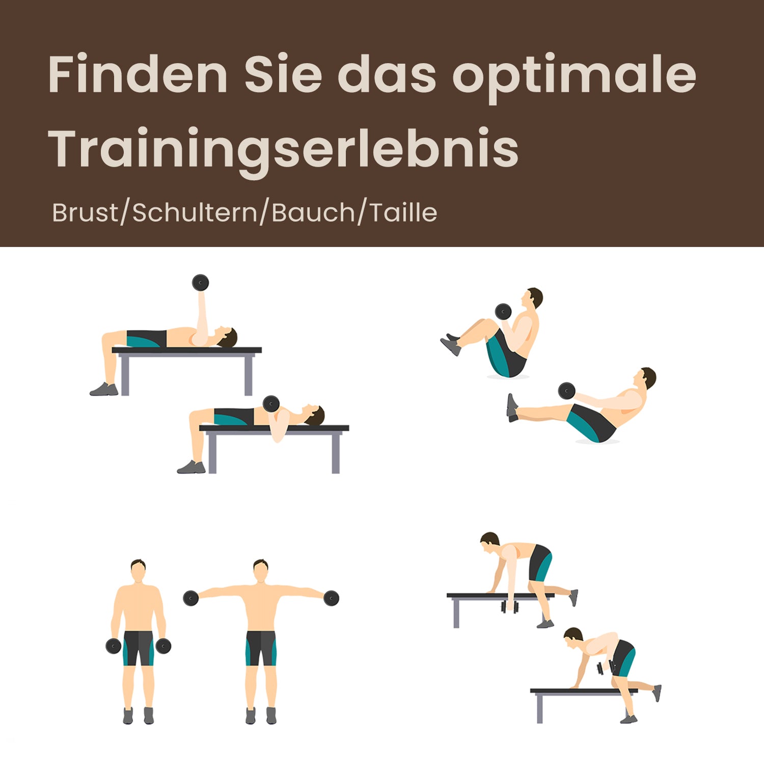 2-in-1-Halfter-Dumbbells mit Stahlverbindungsrohr, 2 x 15 kg, Tintenschwarz