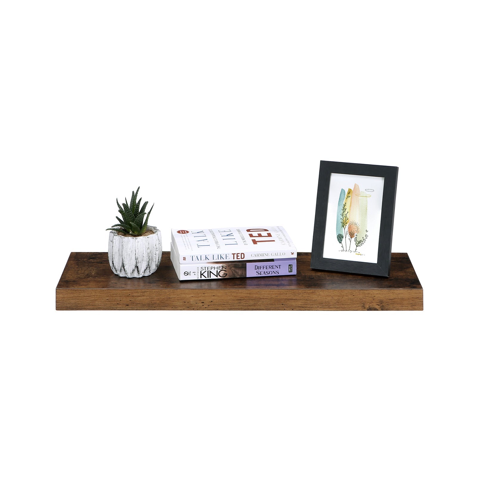 Schwimmende Planke - Holzaussehen - 60 x 20 x 3,8 cm - braun