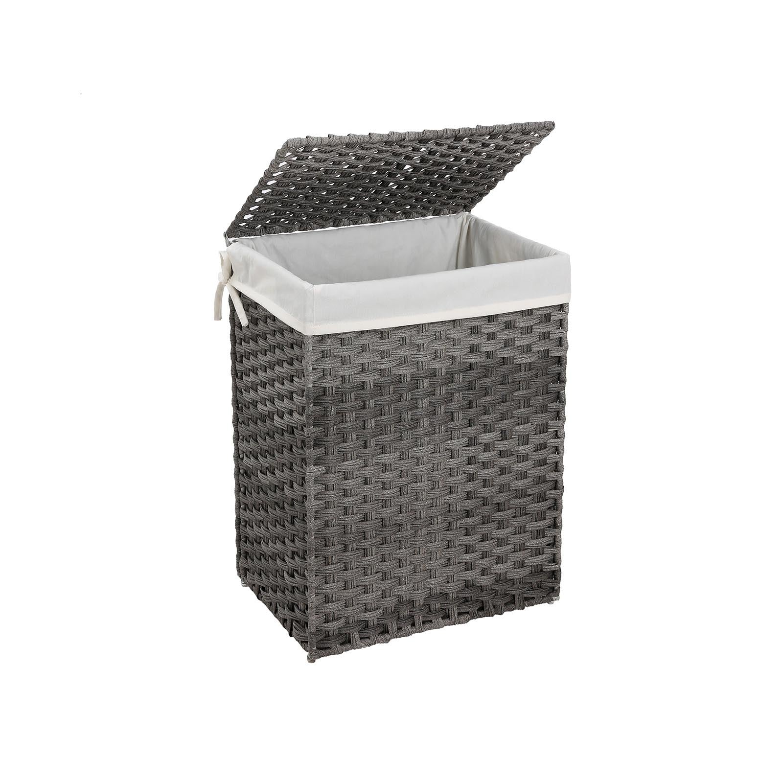 Wäschereikorb - Polyrotaner - 90 l - Brown