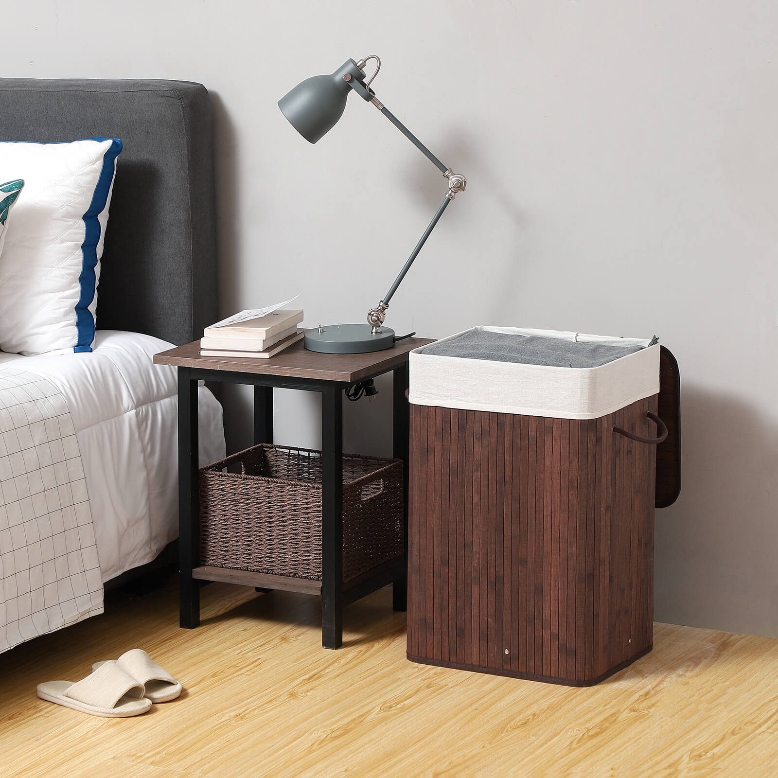 Wäschereikorb - Bambus - 72 l - Brown